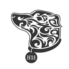 Vector pet Dog  stylized vector illustration for logo  and print  isolated on white