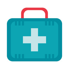 Fototapeta premium medical kit equipment isolated icon