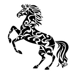 Vector silhouette of horse.