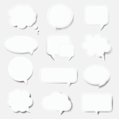 Obraz premium Speech Bubble Set White Background