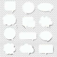 Speech Bubble Set Transparent Background