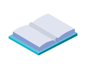 text book open library isometric icon