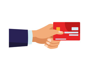 hand using credit card ecommerce icon