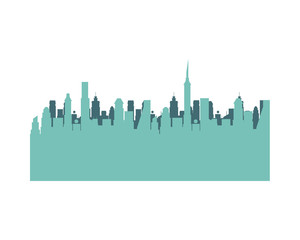 cityscape buildings scene silhouette icon