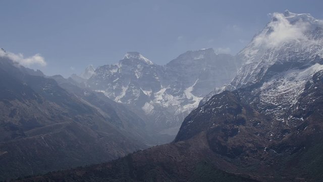 Himalayans mountains and wide valley, Shot on RED Helium 8K 16Bit RAW, ProRES RED Gamma 2.2