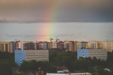 Fototapeta premium rainbow over city