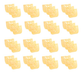 Cheese pieces  seamless pattern seamless pattern on a white background for wallpaper, wrapping,...