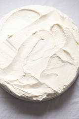 Sponge cake torte with cream 