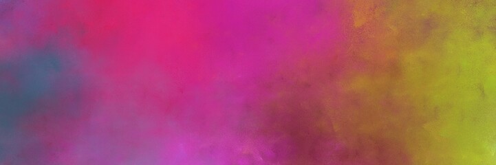 Fototapeta premium beautiful vintage abstract painted background with moderate pink, yellow green and sienna colors and space for text or image. can be used as horizontal background graphic
