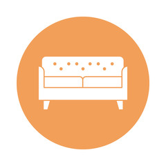 sofa couch silhouette block style icon