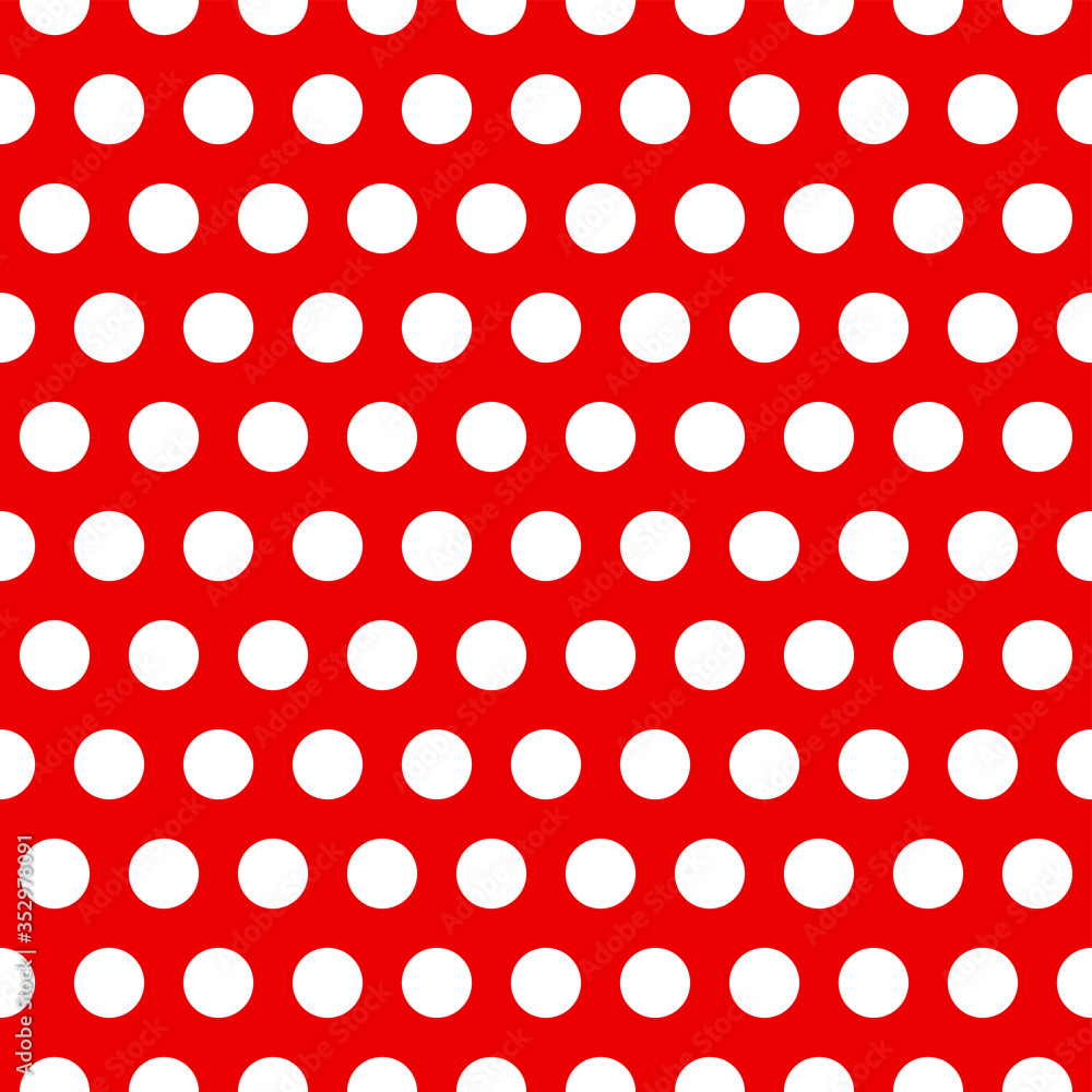 Aufkleber abstract background with red circles. polka dot bubble seamless pattern vector