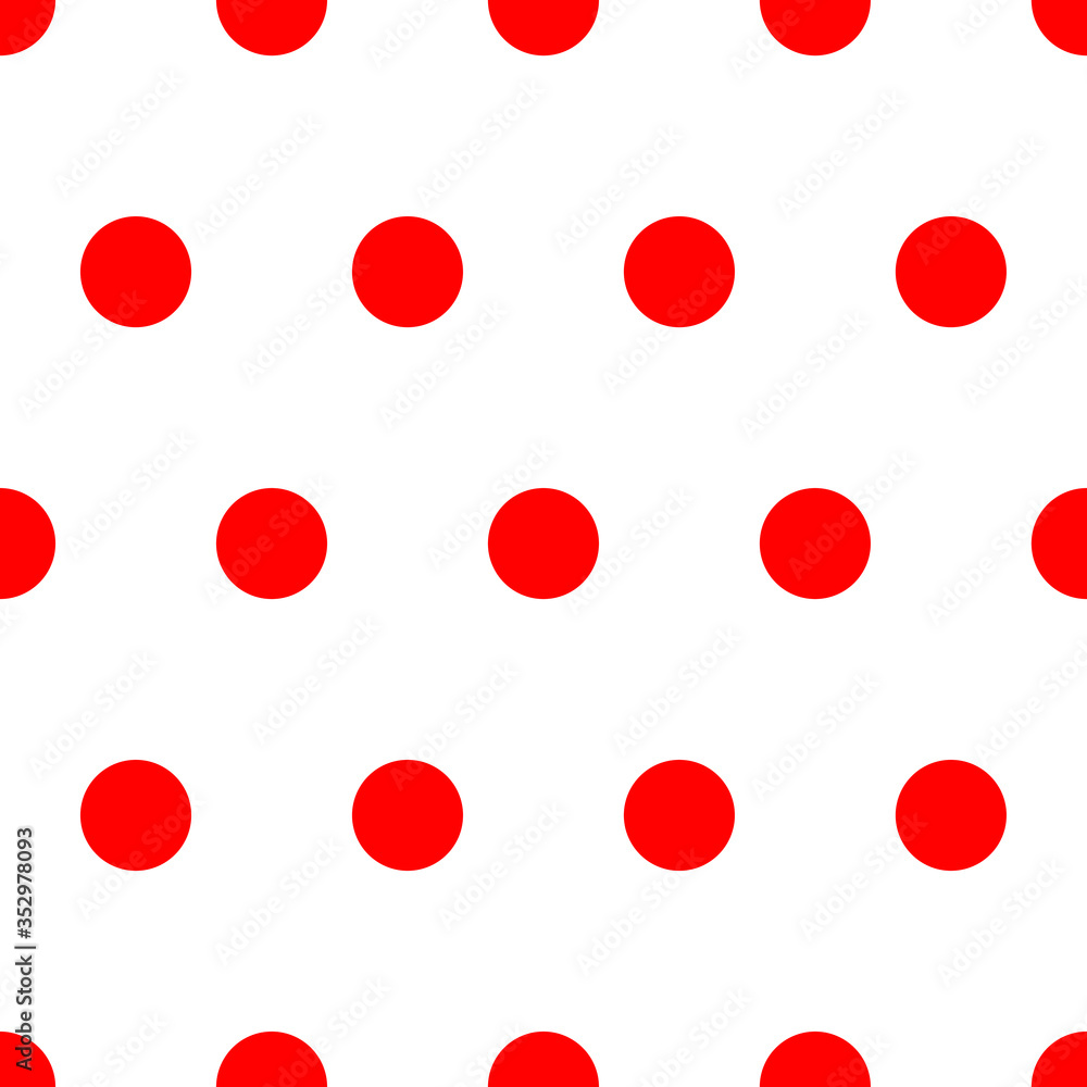 Aufkleber abstract background with red circles. polka dot bubble seamless pattern vector