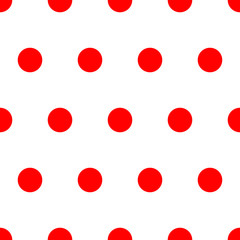 Abstract background with  red circles. polka dot bubble seamless pattern vector