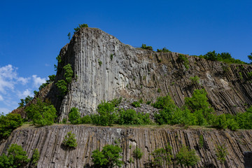 Volcanic basalt formation and a geological visitor site called 