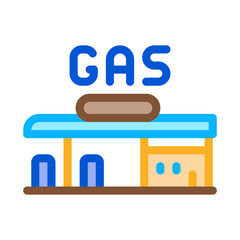 Fototapeta premium gas station icon vector. gas station sign. color symbol illustration