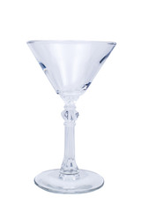 The glass for differnet  drink in the bar  on the white background