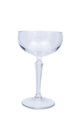 The glass for differnet  drink in the bar  on the white background