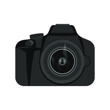Vector illustration of camera isolated on white background