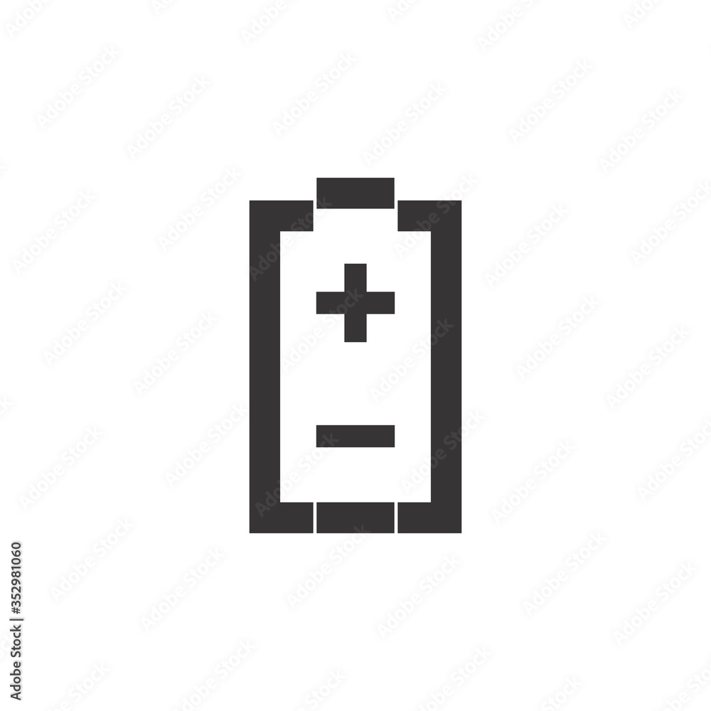 Canvas Prints Battery icon logo design vector