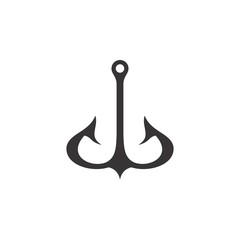 Anchor icon logo design vector