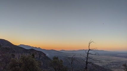 sunset in the mountains