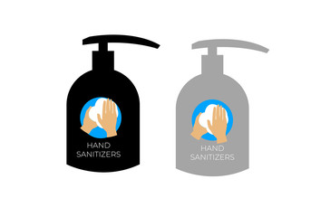 hand sanitizer icon on white background