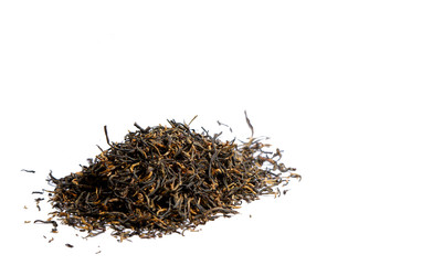 Premium Organic Golden Monkey Black Tea Loose Leaf Chinese Tea Isolated on White