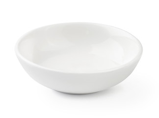 White bowl isolated on white background