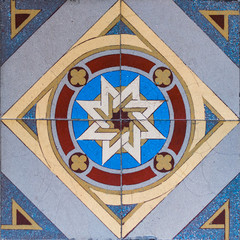 Close-up of a traditional East Frisian tile