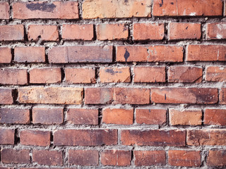 Obraz premium old red brick wall background