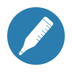 thermometer measure temperature silhouette block style