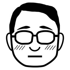 照れるおじさん