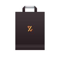 shopping bag with stationery template