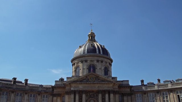 Paris, France: Institut de France facade. It is a French learned society, grouping five academies, including the Academie fran&ccedil;aise.