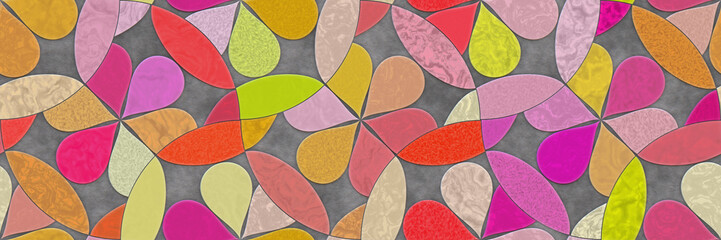  Mosaic floor- 3d illustration. Abstract geometric- seamless tile wall