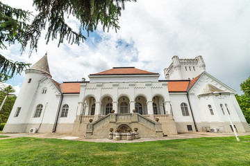 Fototapeta na wymiar Becej, Serbia - May 25, 2020: Fantast Castle in Becej, old castle of tradiotinal Dundjerski family, Serbia. 
