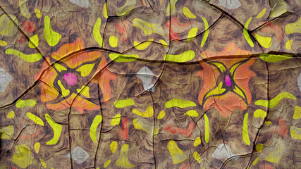 Modern abstract paint. Art wall- brick background. Decor design- street style