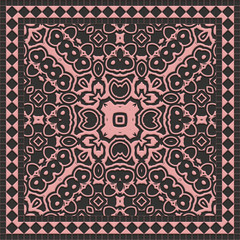 Tile glaze mosaic seamless- 3d illustration decor wall. Ceramic