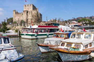 Anadoluhisari is a medieval fortress on the Anatolian side of the Bosporus. Istanbul, Turkey