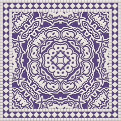 Tile glaze mosaic seamless- 3d illustration decor wall. Ceramic