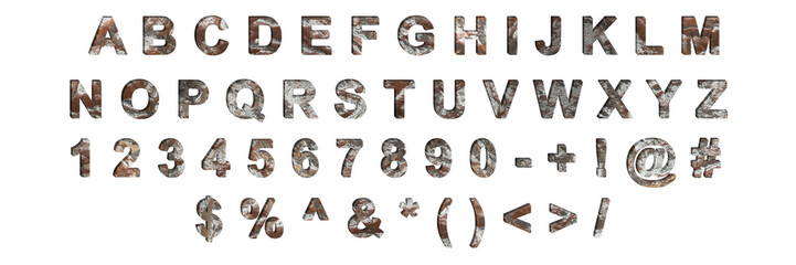 Fototapeta premium Creative typeset- stylish classic font. 3d illustration character collection