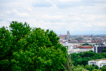 Munich, Germany, May 26th 2019. Panoramic view of the city.