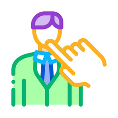 selection of new employee man icon vector. selection of new employee man sign. isolated contour symbol illustration