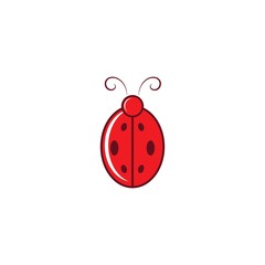 Ladybug logo and icon vector