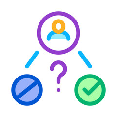 Fototapeta premium uncertain state of man icon vector. uncertain state of man sign. isolated contour symbol illustration