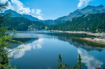 lake and mountains