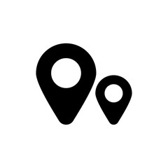 Map pin glyph icon design. Travel location vector illustration.