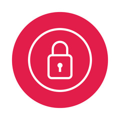 safe padlock line style icon