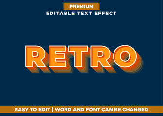 Retro - 3d Illustrator Text Effect font Style