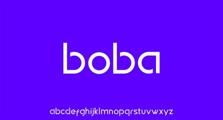 boba, modern geometric futuristic urban font